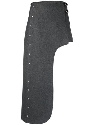 Durazzi Milano stud-embellished asymmetric skirt - Grey
