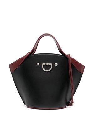 Durazzi Milano two-tone leather tote bag - Black