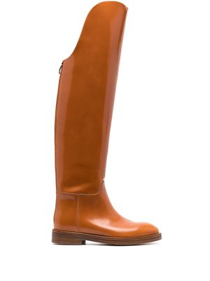 Durazzi Milano zipped knee-length boots - Brown