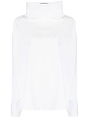 Dusan cowl-neck cotton blouse - White