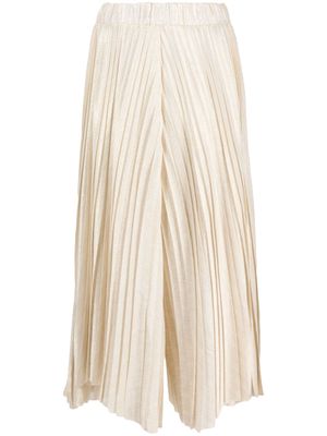 Dusan cropped pleated wide-leg trousers - Gold