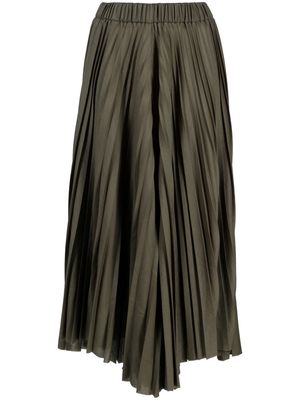 Dusan cropped pleated wide-leg trousers - Green