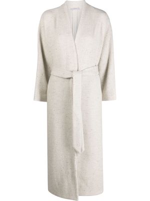 Dusan virgin wool-cashmere belted coat - Neutrals
