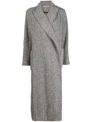 Dusan wool-cashmere wrap coat - Black