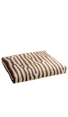 Dusen Dusen Embroidered Dog Bed in Brown.