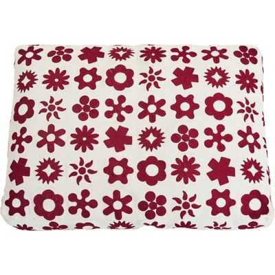 Dusen Dusen Embroidered Dog Bed in White Multi 