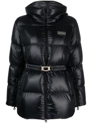 Duvetica Alloro belted padded jacket - Black