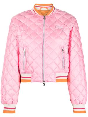 Duvetica diamond-quilted bomber jacket - Pink