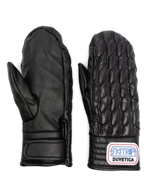 Duvetica Gaetano logo-patch quilted gloves - Black