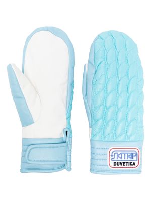 Duvetica Gaetano logo-patch quilted gloves - Blue
