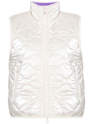 Duvetica logo-embroidered reversible gilet - Neutrals