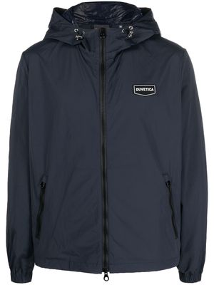 Duvetica logo-patch hooded jacket - Blue