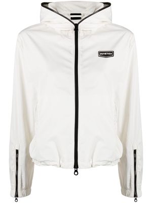 Duvetica logo-patch hooded jacket - White