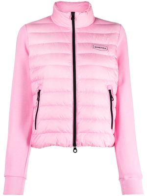 Duvetica logo-patch padded jacket - Pink