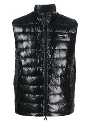 Duvetica logo-patch quilted down gilet - Black