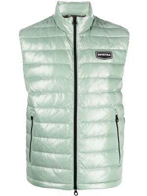 Duvetica logo-patch quilted gilet - Green