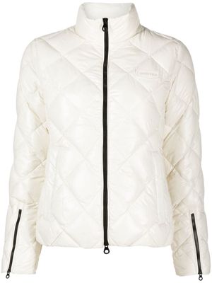 Duvetica logo-patch quilted jacket - White