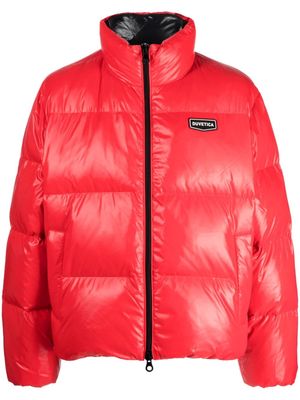 Duvetica logo-patch zip-up padded jacket - Red