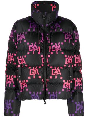 Duvetica monogram-pattern quilted jacket - Black