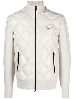 Duvetica panelled quilted jacket - Neutrals