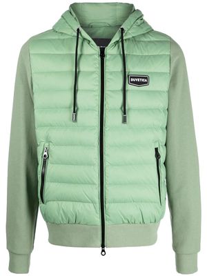 Duvetica quilted logo-patch down jacket - Green