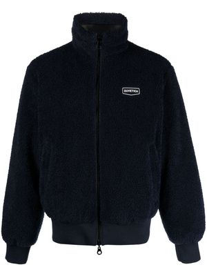Duvetica reversible logo-embroidered puffer jacket - Blue