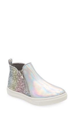 DV by Dolce Vita Glitter Zip-Up Sneaker in Silver
