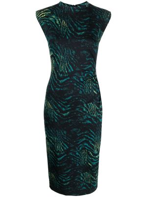 DVF Diane von Furstenberg abstract-print sleeveless dress - Green