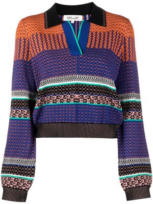 DVF Diane von Furstenberg Alonzo jacquard knitted jumper - Blue