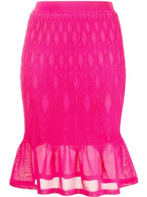 DVF Diane von Furstenberg Ava ruffle knitted skirt - Pink