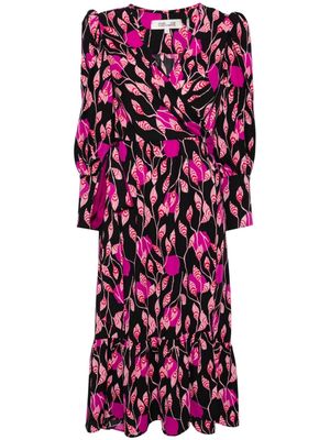 DVF Diane von Furstenberg Blade floral-print wrap dress - Pink