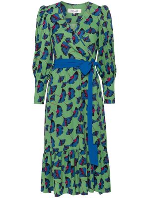DVF Diane von Furstenberg Blade midi wrap dress - Green