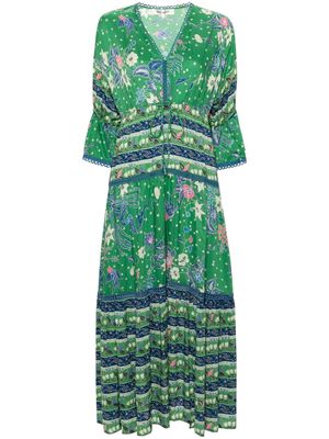 DVF Diane von Furstenberg Boris floral-print maxi dress - Green