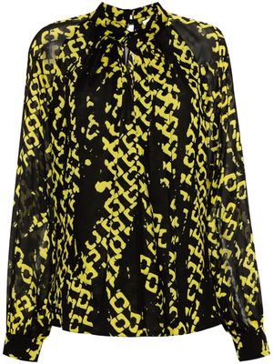 DVF Diane von Furstenberg Candace abstract-pattern blouse - Yellow