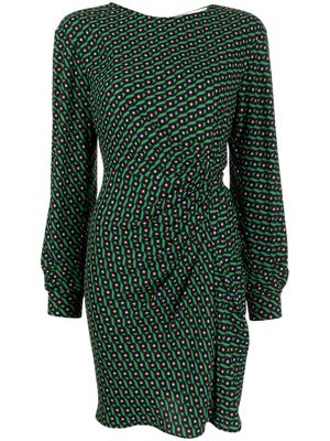 DVF Diane von Furstenberg Coraline geometric-print minidress - Green