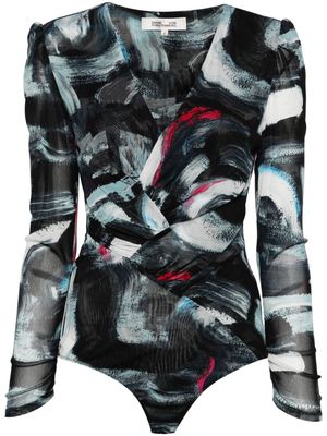 DVF Diane von Furstenberg Costanza mesh bodysuit - Grey