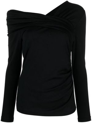 DVF Diane von Furstenberg Dolores asymmetric blouse - Black