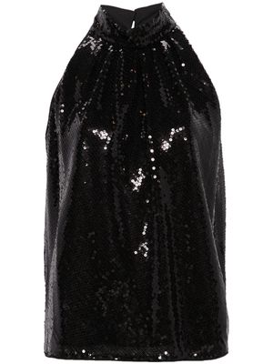 DVF Diane von Furstenberg Dove sequinned top - Black