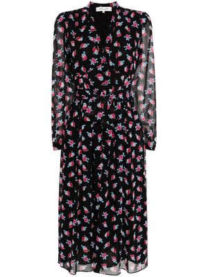 DVF Diane von Furstenberg Erica floral-print midi dress - FTRDT BLACK