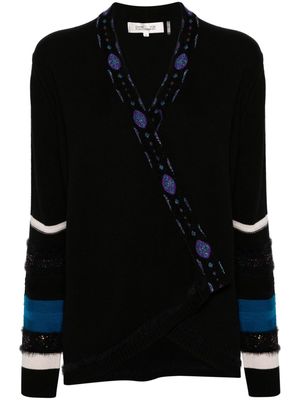 DVF Diane von Furstenberg Ernest sequin-embellished cardigan - Black