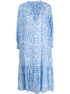 DVF Diane von Furstenberg Fortina abstract-print shift dress - Blue
