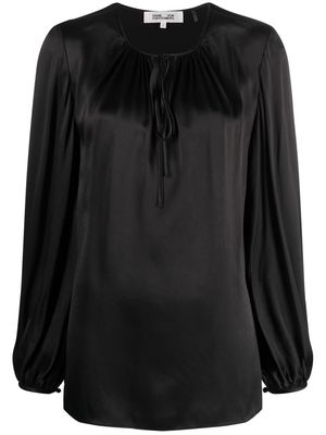 DVF Diane von Furstenberg front-tie fastening blouse - Black