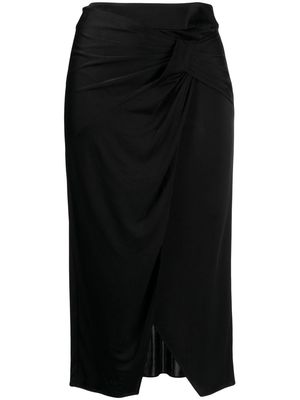 DVF Diane von Furstenberg Garcel split wrap skirt - Black