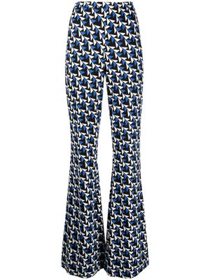 DVF Diane von Furstenberg graphic-print flared trousers - Multicolour
