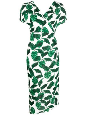 DVF Diane von Furstenberg Havana Begonia-print midi dress - Green