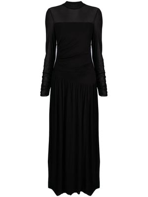 DVF Diane von Furstenberg Kirstie panelled maxi dress - Black