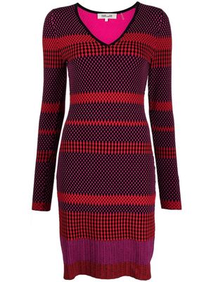 DVF Diane von Furstenberg Klaus striped knit dress - Red