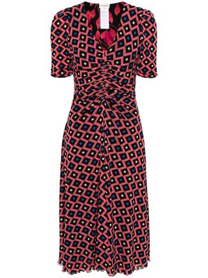 DVF Diane von Furstenberg Koren reversible mesh midi dress - Pink