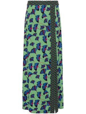 DVF Diane von Furstenberg Latrice floral-print maxi skirt - Green