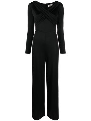 DVF Diane von Furstenberg Lucien gathered-detail jumpsuit - Black